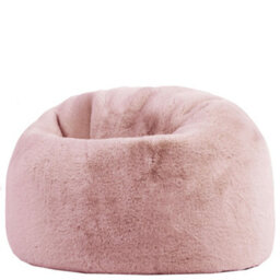 Icon Cuddle Cushion And Kids Kingston Rabbit Faux Fur Classic Bean Bag, Rose Dust - thumbnail 6
