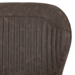 Seconique Marlow Black Marble Effect Dining Set 4 Brown Faux Leather Chairs - thumbnail 3