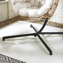 Furniturebox Uk Garden Hanging Egg Chair - Rattan Outdoor Egg Chair With Cream Cushions - Garden Patio Egg Chair - thumbnail 7