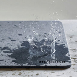 Misona Large Stone Bath Mat 50 X 80Cm - Quick Dry Diatomite Bathroom Mat (Grey) - thumbnail 3