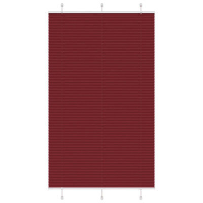 Berkfield Pleated Blind Bordeaux Red 115X200 Cm Fabric Width 114.4 Cm Polyester - image 1
