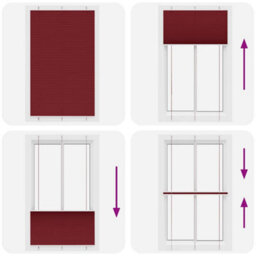 Berkfield Pleated Blind Bordeaux Red 115X200 Cm Fabric Width 114.4 Cm Polyester - thumbnail 5