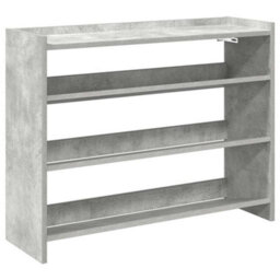 Berkfield Shoe Rack Concrete Oak 80X25X61.5 Cm Engineered Wood - thumbnail 2