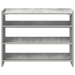 Berkfield Shoe Rack Concrete Oak 80X25X61.5 Cm Engineered Wood - thumbnail 4