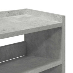 Berkfield Shoe Rack Concrete Oak 80X25X61.5 Cm Engineered Wood - thumbnail 7