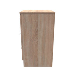 Trent 3 Drawer Bedside Cabinet In Black & Black Matt (Ready Assembled) - thumbnail 2