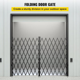 Vevor Double Folding Security Gate, 5 In H X 10 In W Folding Door Gate, Steel Accordion Security Gate, Scissor Gate - thumbnail 2