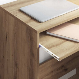 Berkfield Stylish Computer Desk Artisan Oak Engineered Wood Standard Simple - thumbnail 4