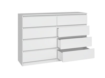 M8 140 Large Malwa Chest Of Drawers White - image 1