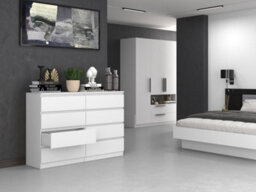 M8 140 Large Malwa Chest Of Drawers White - thumbnail 5