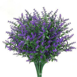 Artificial Lavender Flowers, Artificial Flower Bouquet Decor, Fake Artificial Plants For Indoor And Outdoor Use - 6 Pcs And Purple - thumbnail 1