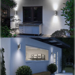 Long Life Lamps Company 12W Led Double Outdoor Wall With Pir Movement Sensor Stainless Steel Cool White Zlc365Sen - thumbnail 8