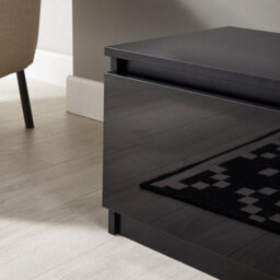 MMT Funiture Designs Modern Tv Stand Cabinet Black 140Cm Matt Gloss Suitable For 42 49 50 55 65 Inch Tv's - thumbnail 5