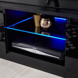 MMT Funiture Designs Modern Tv Stand Cabinet Black 140Cm Matt Gloss Suitable For 42 49 50 55 65 Inch Tv's - thumbnail 7