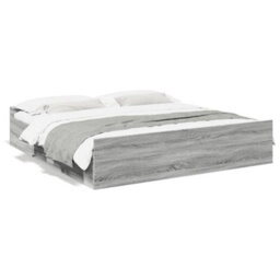 Berkfield Bed Frame With Drawers Without Mattress Grey Sonoma 180X200 Cm Super King - thumbnail 2