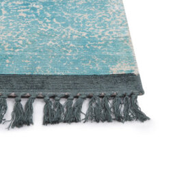 Beliani Rug Akarsu Blue 140 X 200 Cm Viscose - thumbnail 7
