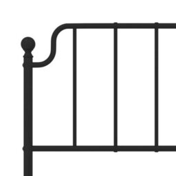 Berkfield Metal Bed Frame Without Mattress With Headboard Black 120X200Cm - thumbnail 8
