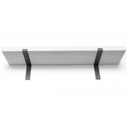 Toolty Rustic Handmade Wall Shelf, Wall Mounted, 110Cm X 14.5Cm Down Design, White Daisy, Handcrafted Vintage Style - thumbnail 4