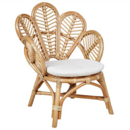 Beliani Kids Peacock Chair Florentine Ii Rattan Natural