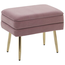 Beliani Upholstered Storage Bench Odessa Velvet Pink - thumbnail 1