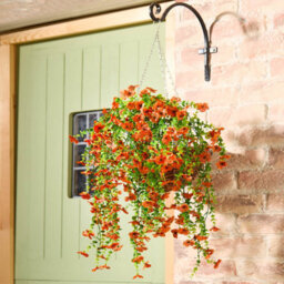 Jumbo Faux Morning Glory Pick In Fiery Orange, Uv-Resistant, Maintenance-Free & L75Cm - thumbnail 1