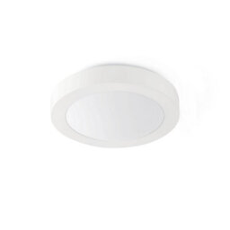 Luminosa Lighting Luminosa Logos 2 Light Medium Round Bathroom Flush Ceiling Light Aluminium, White Ip44, E27 - thumbnail 3