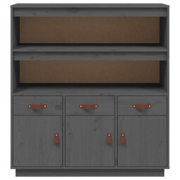 Berkfield Highboard Grey 100X40X108.5 Cm Solid Wood Pine - thumbnail 5