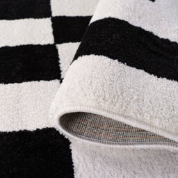 The Rugs Joli Black And White Geometric Rug Soft Dense Pile Easy To Clean And Pet Friendly For Living Rooms And Bedrooms - thumbnail 6