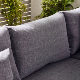 Furniturebox Dubai Corner Garden Sofa Set, Grey Aluminium Garden Corner Sofa, 6 Seater Outdoor Sofa, Coffee Table Set, Patio Set - thumbnail 4