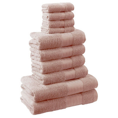 OHS Luxury 100% Cotton 10 Piece Bathroom Towel Bale Set
