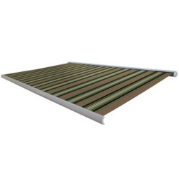 Sundaze Full Cassette Electric Awning Remote Controlled Retractable Sun Shade Shelter With Led Light 4.5X3M Multi-Stripe - thumbnail 2