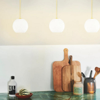 Nordlux Franca Glass Pendant Light Hand Blown Glass Brass,mains - image 1