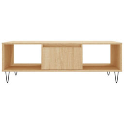 Berkfield Sturdy Coffee Table Sonoma Oak 104X60X35 Cm Engineered Wood - thumbnail 5