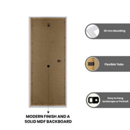 "AK Frames 16X8"" White Poster Frame - Modern Picture Frame For Wall Art, Prints And Photos - Durable And Stylish Display Frame" - thumbnail 2