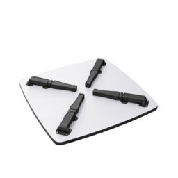 Living And Home Outdoor Square Black Mdf Wooden Tabletop Folding Table Coffee Table With Plastic Leg 70X70Cm - thumbnail 5
