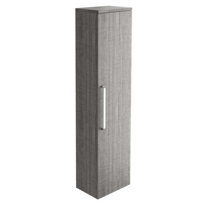 Plum&clay Novela Grey Wood Wall Mounted Bathroom Tall Storage Unit - image 1