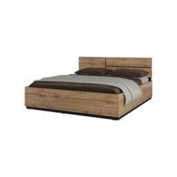 Arte Kross European Super King Bed Frame In Rustic Oak Wotan - 180X200Cm Spacious Sleep Haven With Customisable Headboard