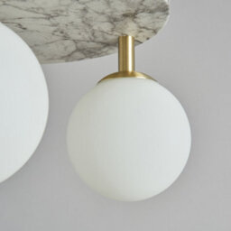 Litecraft Alanis 3 Light Marble Bathroom Flush Ceiling Light - thumbnail 5