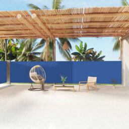 Berkfield Retractable Side Awning Blue 160X1200 Cm - thumbnail 1