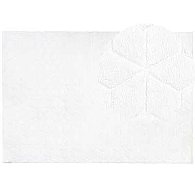 Beliani Faux Fur Rug Thatta White 160 X 230 Cm - image 1