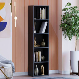 Lassic Vida Designs Oxford Black 5 Tier Cube Bookcase Freestanding Shelving Unit (H)1320mm (W)320mm (D)240mm - thumbnail 3