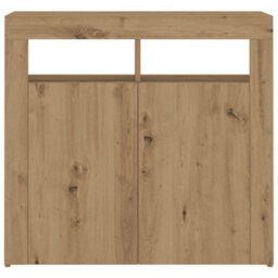 Walplus Sideboard With Led Lights Artisan Oak 80X35X75 Cm Engineered Wood - thumbnail 7