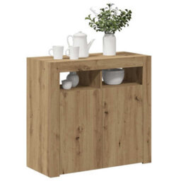 Walplus Sideboard With Led Lights Artisan Oak 80X35X75 Cm Engineered Wood - thumbnail 5