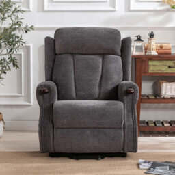 More4Homes Rise Recliner Chair With Dual Motor, Remote Control, Multi-Recline Positions And Pocket Storage In Charcoal Fabric - thumbnail 6