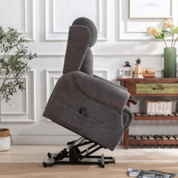 More4Homes Rise Recliner Chair With Dual Motor, Remote Control, Multi-Recline Positions And Pocket Storage In Charcoal Fabric - thumbnail 7