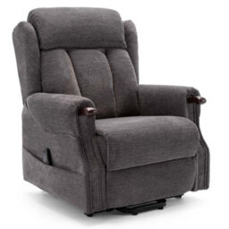 More4Homes Rise Recliner Chair With Dual Motor, Remote Control, Multi-Recline Positions And Pocket Storage In Charcoal Fabric - thumbnail 2