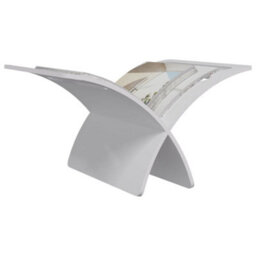 Walplus Wooden Magazine Rack Floor Standing White - thumbnail 5