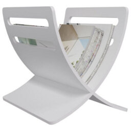 Walplus Wooden Magazine Rack Floor Standing White - thumbnail 4