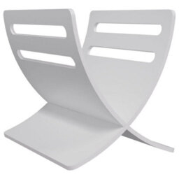 Walplus Wooden Magazine Rack Floor Standing White - thumbnail 2