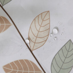 Neel Blue Leaves Design Polyester Shower Curtain, Water-Resistant Bathroom Curtain With 12 Hooks - 180X200Cm - thumbnail 7